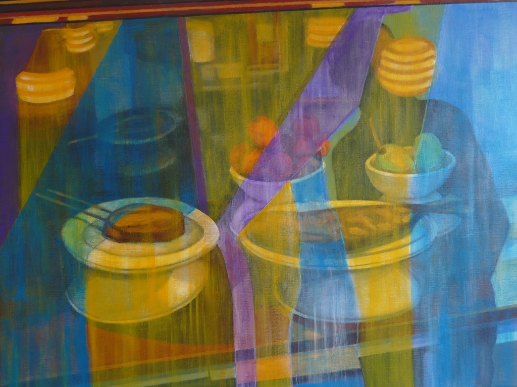 Reflection - Stall selling food
